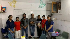 Students during a science practical